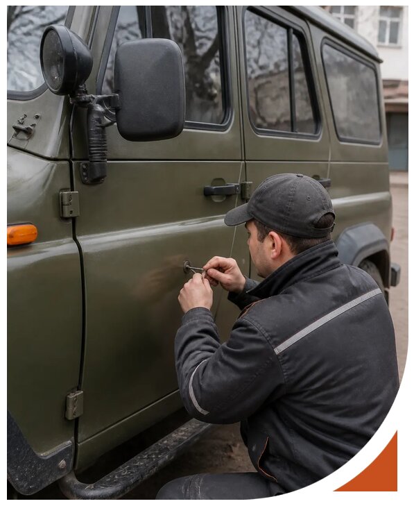 Профессиональное вскрытие автомобиля УАЗ без повреждений в Коломне